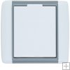 Z�suvka design ABB Element b�l�/ledov� �ed� s r�me�kem