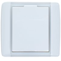 Z�suvka design ABB Element b�l�/ledov� b�l� s r�me�kem