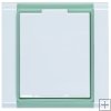 Z�suvka design ABB Time b�l�/ledov� zelen� s r�me�kem