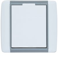 Z�suvka design ABB Element b�l�/ledov� �ed� s r�me�kem