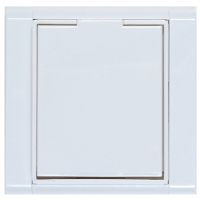 Z�suvka design ABB Time b�l�/b�l� s r�me�kem